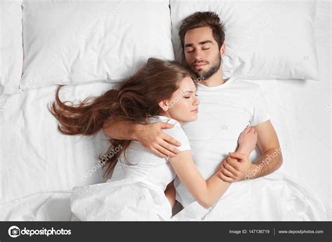 cute couple in bed